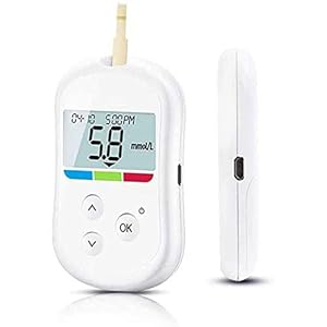 Diabetes Blood Sugar Kit, Glucose Meter Home-Use Bluetooth Diabetes Care Easy To Observe Blood Glucose Range Color Bar mmol/L