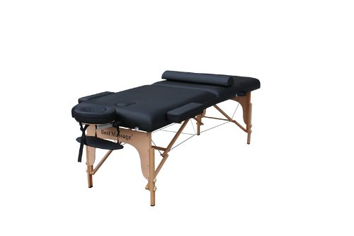 Black 77″ Long 30″ Wide 4″ Pad Portable Massage Table Spa Bed, Health Care Stuffs