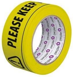 Safety Tape 2m Metre Apart Social Safe Distancing Floor Tape 33 m x 48mm (Pack of 6) CHECK UK SUPPLIER.