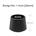 Chair Leg Caps, Sopito 1 Inch Rubber Chair Leg Floor Protectors, Thickened Non-Slip Indoor Outdoor Furniture Cups Covers Reduce Noise, Round Black-16 Pack