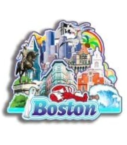 Imán Para Nevera, Diseño De Boston, Massachusetts, Estados Unidos