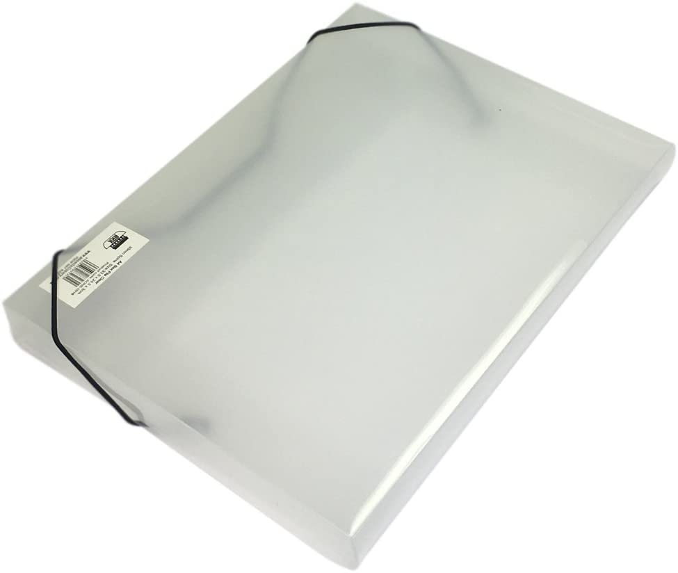 A4 Clear Plastic Box Files Office Elasticated Document Storage Folders(335 x 245 x 30mm) by ARK (14)