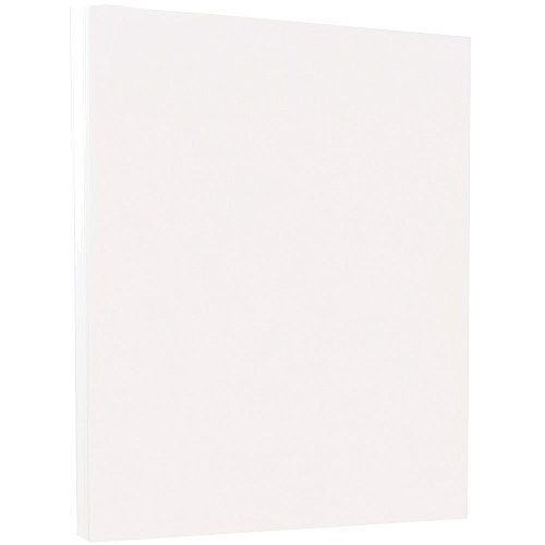 JAM Paper Vellum Bristol Cardstock - 8.5" x 11" - 67 lb White - 50/pack
