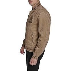 Tommy Hilfiger Men's Faux Suede Logo Varsity