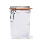 Le Parfait French Wide Mouth Glass Canning Jar with 100mm Gasket and Lid 35 Oz