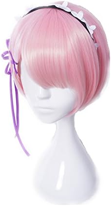 NiceLisa Wig Short Pink Girl Lovely Full Anime Synthetic Cosplay Wigs