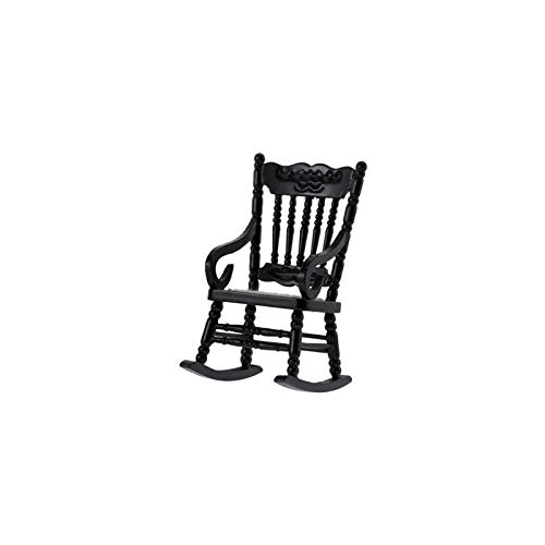Dollhouse Miniature Gloucester Rocking Chair, Black