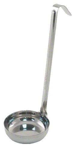 American Metalcraft (FL1006) 6 Oz Stainless Steel Solid Flat Bottom Ladle