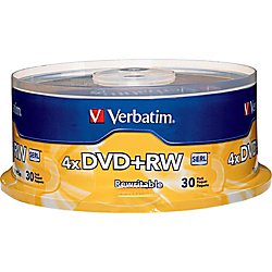 VTM94834 - VERBATIM 94834 4.7GB 4x DVD+RWs, 30-ct Spindle