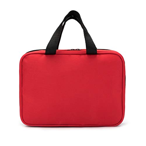 Jipemtra-Red-First-Aid-Bag-Empty-Travel-Rescue-Pouch-First-Responder-Storage-Compact-Survival-Medicine-Bag-for-Car-Home-Office-Kitchen-Sport-Outdoors-Red