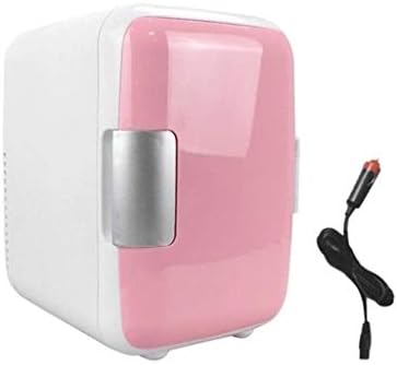 LQFLD Car Refrigerator,Portable Ultra-quiet 4L Cold And Warm Car Fridge DC 12V Thermoelectric System Compact Refrigerator Wine Cooler,Pink