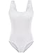Tanbaby Mangopop Women's Backless Bodysuit Jumpsuits (White, Medium)