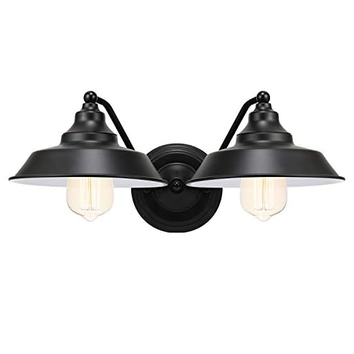 2 Light Wall Sconce E26 Hardwired Links Painted Finish Farmhouse Bathroom Vanity Light Fixture Wall Lamps For Indoor