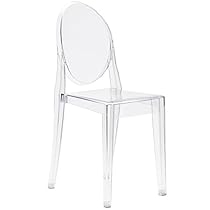 Poly and Bark Ghost Style Dining Side Chair, Clear