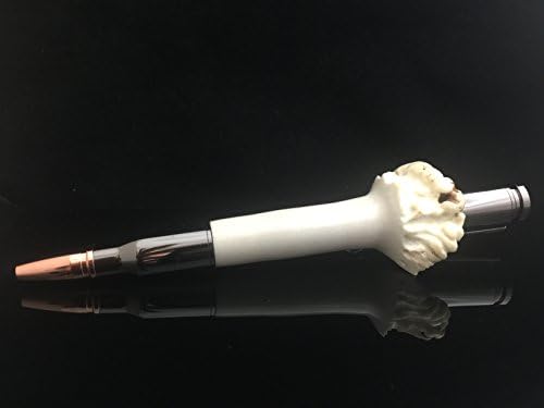 Bullet Pen, Twist, Deer Antler Base, Hunter, Gun Metal Finish, Gift , Unique 777