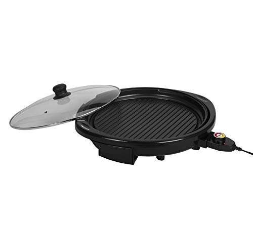 Maxi-Matic EMG-980B Indoor Electric Nonstick Grill Adjustable Thermostat, Dishwasher Safe, Faster Heat Up, Low-Fat Meals, Easy To Clean Design, Includes Glass Lid, 14" Round Maxi-Matic EMG-980B Indoor Electric Nonstick Grill Adjustable Thermostat, Dishwasher Safe, Faster Heat Up, Low-Fat Meals, Easy To Clean Design, Includes Glass Lid, 14" Round