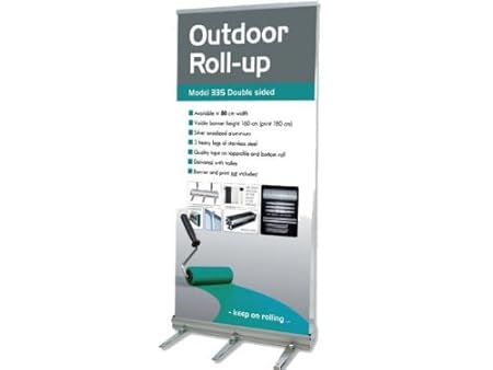 Banner Roll Up Outdoor Double Sided 80 X 160 Cm Banner Ads 4574