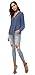 Urban CoCo Womens V Neck Ruffled Shoulder Business Causal Chiffon Blouse Button Down Shirts (L, Greyish Blue)