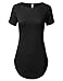 URBANCLEO Womens Side Slit Casual Beach Mini T Shirt Dress Jersey eLong Tshirts