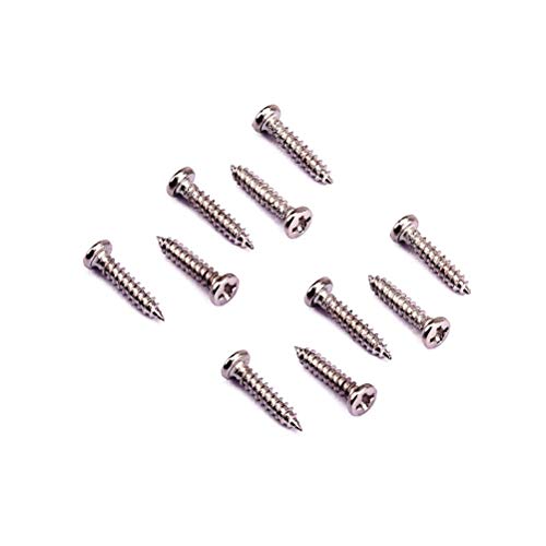 YOMIUP 50 PCS Tuning Peg Tuning Key Screws Machine Heads Guitar Tuner Mounting Screws for Electric Acoustic Guitar Bass 11 x 2 mm (Silver) - Thumbnail 5