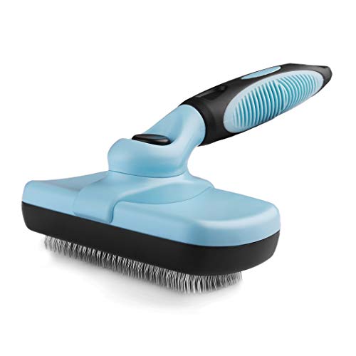 SELF CLEANING SLICKER BRUSH for PETS DOGS & CATS Retractable Design