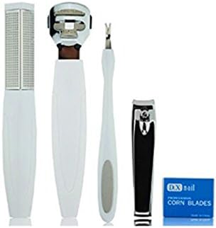5 in 1 Pedicure Tools Set for Removing Hard, Dead, Cracked Skin, Professional Foot Care File Kit With Callus Shaver, Foot Rasp, Cuticle Trimmer, Nail Clipper and 10 Replacement Blades by Yolika