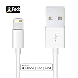 2Pack Apple iPhone/iPad Charger Lightning Cable [Apple MFi Certified] Compatible iPhoneXs/Xs Max/Xr/X/8/7/6s/6/plus/5s/5c/SE,iPad Pro/Air/Mini,iPod Touch(White 1M/3.3FT) Original Certified
