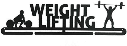 RUNWYND Weight Lifting Medal Hanger - Black (48 cm x 13 cm)