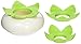 Gracallet Green Lotus Cotton Swab Holder, Small Q-tips Toothpicks Storage Organizer