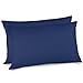 Adoric Queen Size Brushed Microfiber Pillow Cases with Envelope Closure End, Wearable Case-2Pcs,Blue