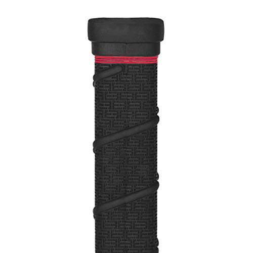 Buttendz Future Replacement Hockey Grip - Step Down Knob with Twirl (Black w/Fire Drip) - Thumbnail 2