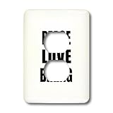 lsp_184846_6 InspirationzStore Happiness is - Peace Love and Biking - Things that make me happy - fun humorous gift - Light Switch Covers - 2 plug outlet cover
