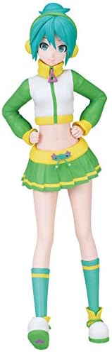 Sega Project Diva Arcade Future Tone Hatsune Miku Super Premium Action Figure Jersey, 9", Green, 9 inches (height)