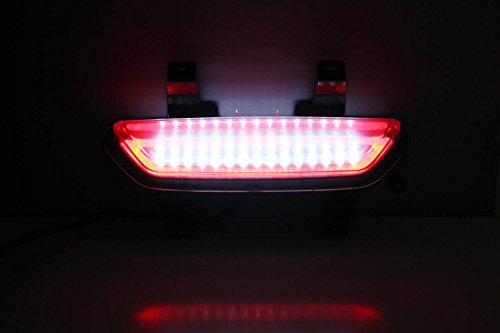 iJDMTOY Clear Lens All-In-One Full LED Backup Reverse Lamp & Rear Fog Light Assembly For 2015-up Ford Mustang