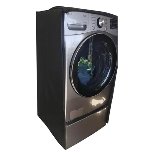 Funda Protectora para Lavadora y Secadora de Carga Frontal con Pedestal, Compatible con Samsung, LG, Whirlpool, Mabe, Maytag