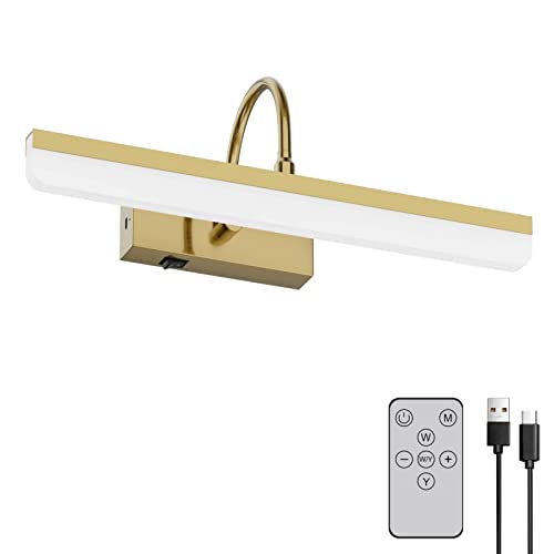 Ralbay Battery Operated Picture Light Gold Modern