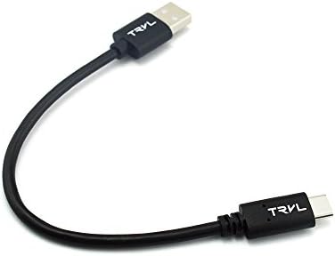 TravelCables USB Type C to USB Type A Compact Tiny Small Travel Size USB Data Sync Power Charger Cable for Phones Tablets PC Apple Macbook Laptop Computers