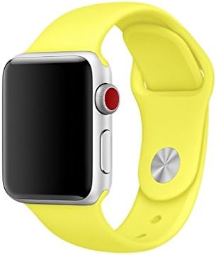 Fivecats Soft Silicone Sport Strap Replacement Bracelet Band for Apple Watch Series 1/2/3, Sport and Edition, S/M Size, 38MM Flash
