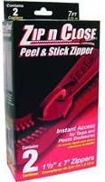Surface Shields Inc Zip n Close Red Zipper, 1 1/2 In. X 7 Ft
