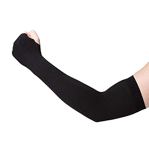 UV Protection Arm Warmer Sleeves Cover Womens Cooling Cityelf Sun Block Driving Gloves Mitten (medium, black 2) - Thumbnail 7