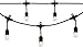 Enbrighten Classic Warm White String Lights, 36ft Black Cord, 18 Shatterproof Acrylic Bulbs, Weatherproof, Outdoor String Lights, 33171