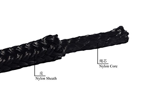 QIQU Kinetic Recovery & Tow Rope Heavy Duty Vehicle Tow Strap Rope for Truck ATV UTV SUV Snowmobile and 4x4 Off-Road Recovery 3 Size to Choose(1/2''/3/4''/1'') 3 Color (1/2''x20', Blue)
