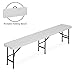 Best Choice Products 6 foot Portable Folding Bench, Sturdy Lightweight Plastic Multipurpose Bench Seat for Indoor Outdoor Use - White