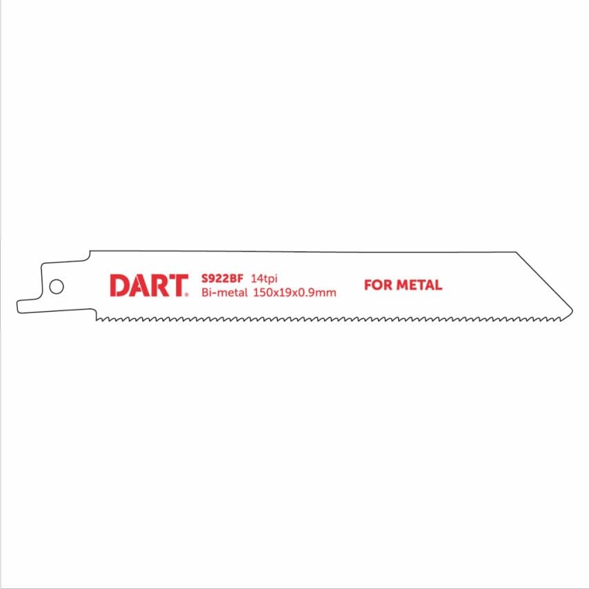 DART DRB73 S922BF Metal Cutting Reciprocating Blade, White, Set of 5 Piece
