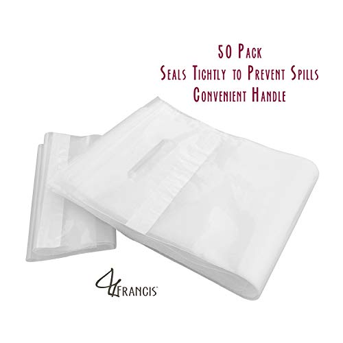 Plastic Wine Bag 50-Pack Wine Carriers for Travel – Clear Wine Bags, Wine Skin, Wine To Go Bags Wine Sleeve for Travel