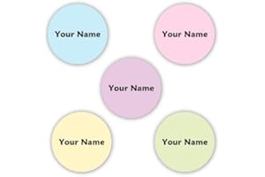60 Personalized Waterproof Labels for Clothing Dots (Chalk Palette Theme) - No-Sew - Laundry Safe - Stick-on