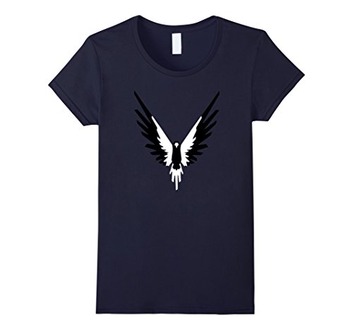 Womens Vibrant Black and White Logo T-Shirt, Be A Maverick T Shirt XL Navy