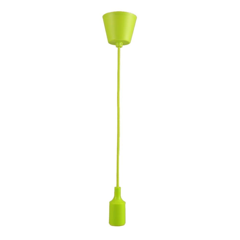 Jandei - E27 Silicone Lampholder, Pendant Lamp with 90cm Adjustable Cord. Decoration Living Room, Bedroom, Bedroom, Commercial. Colour Green