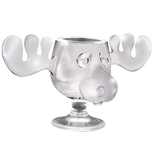 Photo 1 of (see notes) ICUP Christmas Vacation 2 pc Acrylic 4.5 oz Moose Head Shaped Cup Set