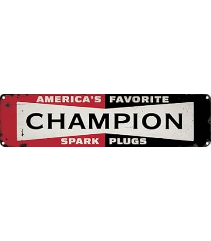 Amazon.com: Retro Vintage Tin Metal Sign, Champion Spark Plugs